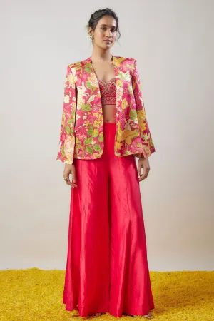 Abby Cranberry Blazer Set