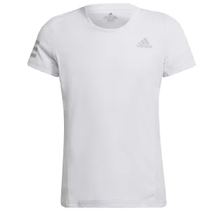 Adidas Girls Club Tee Tennis T-Shirt - White/Grey Two