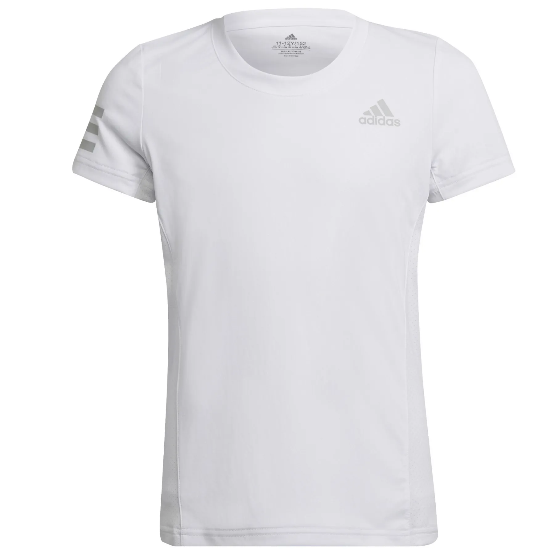 Adidas Girls Club Tee Tennis T-Shirt - White/Grey Two