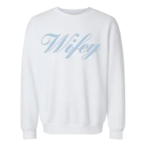 American Apparel 'Wifey' PUFF Crewneck Sweatshirt