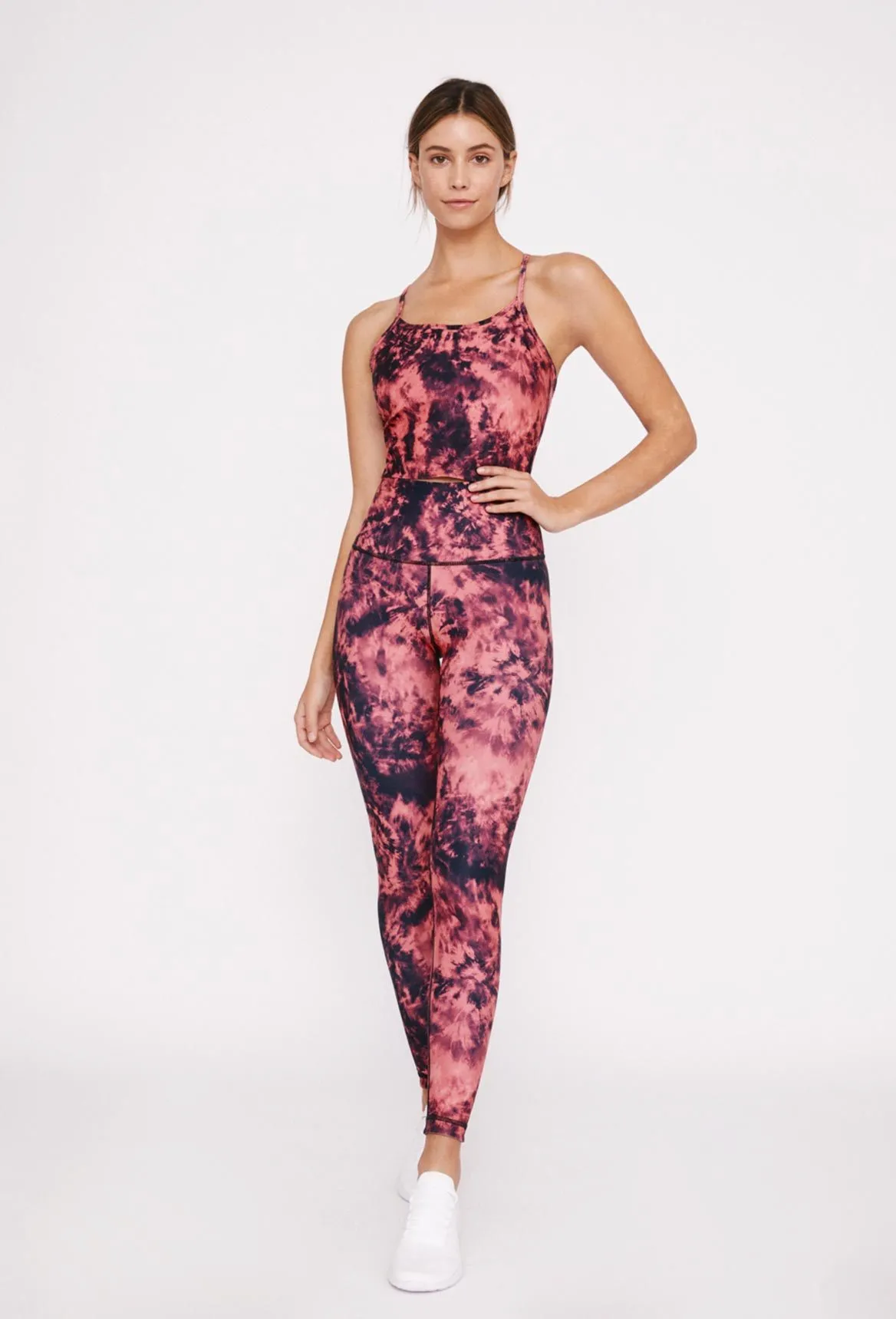 Avery Cropped Tank Infra Red Tie Dye
