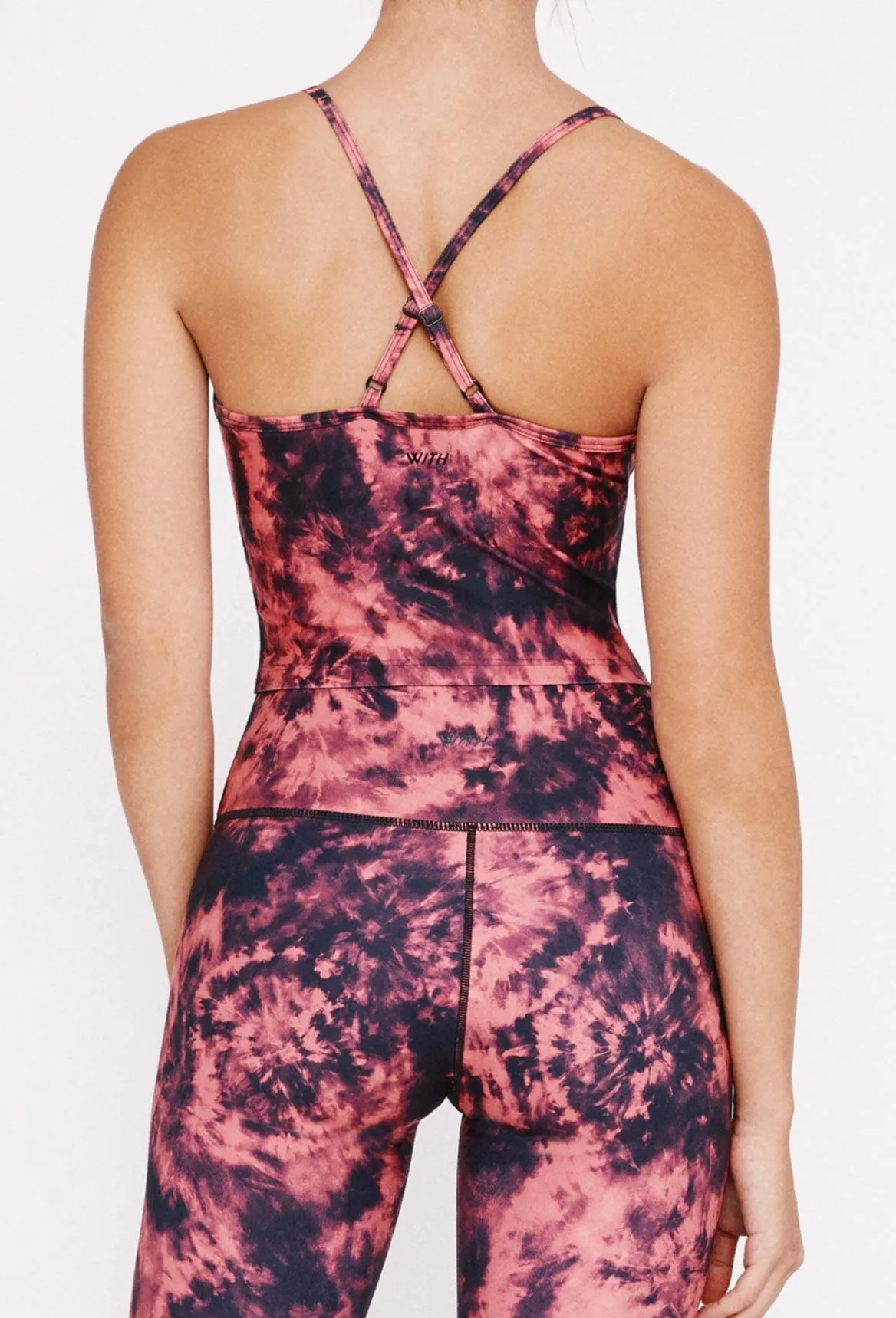Avery Cropped Tank Infra Red Tie Dye