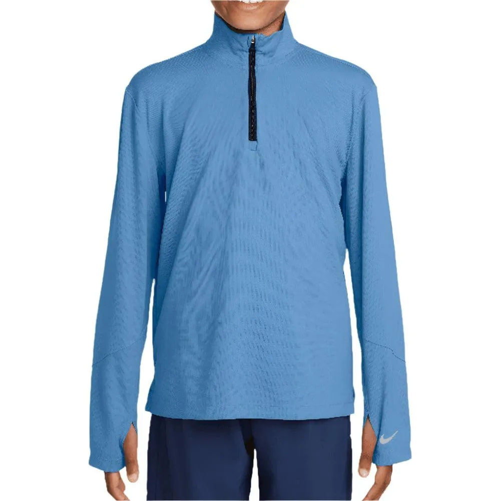 Boy`s Dri-Fit Multi Long Sleeve Half Zip Tennis Top