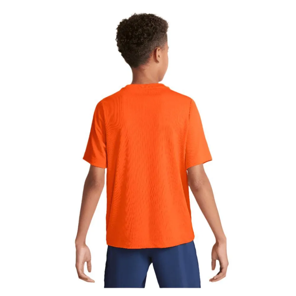 Boy`s Dri-Fit Multi Short Sleeve Training Top Safety Orange and White