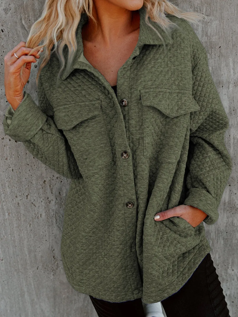 Casual Quilted Overshirt