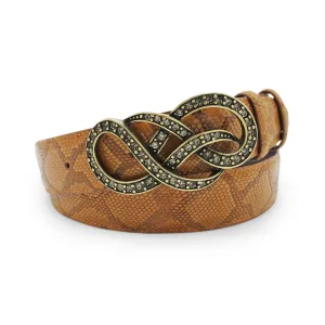 Chestnut Crotal Crystal Knot Belt