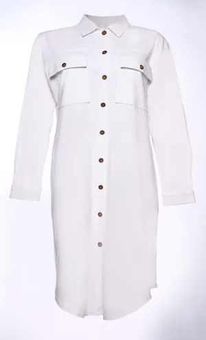 Classic Button Down Shirt with Front Pockets - Final Sale