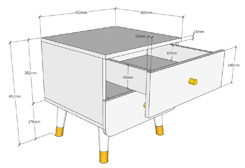 Combinaison Lit Billy Blanc, Armoire & Table de Chevet