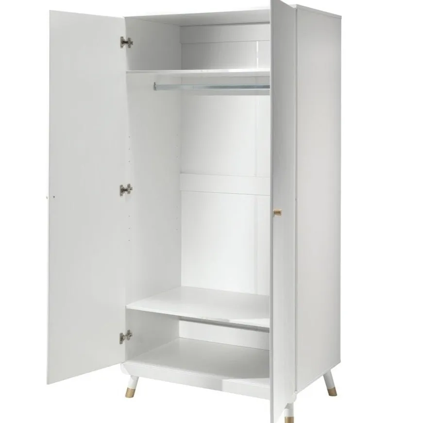 Combinaison Lit Billy Blanc, Armoire & Table de Chevet