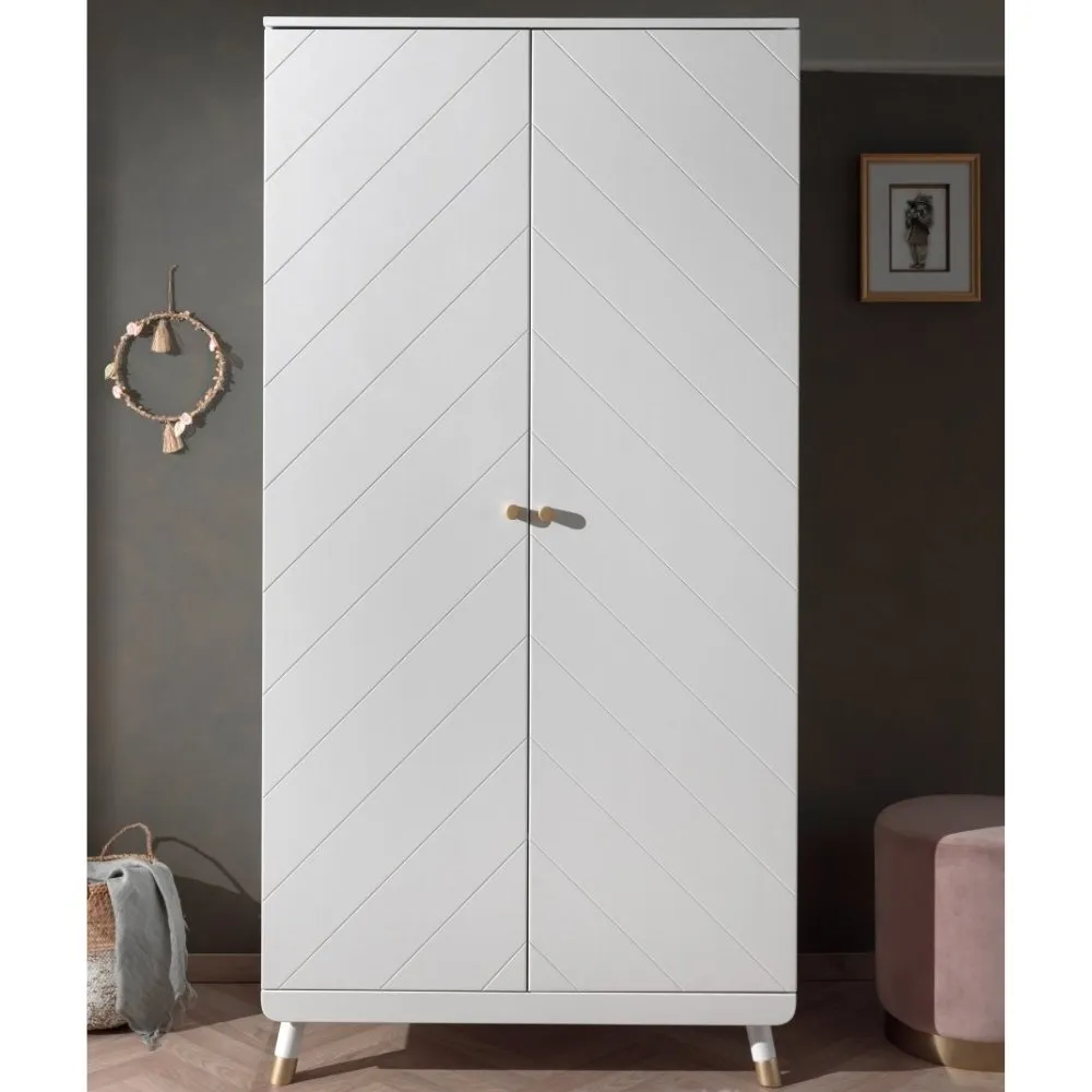 Combinaison Lit Billy Blanc, Armoire & Table de Chevet