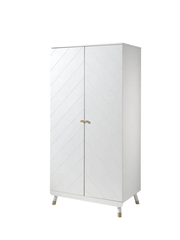 Combinaison Lit Billy Blanc, Armoire & Table de Chevet