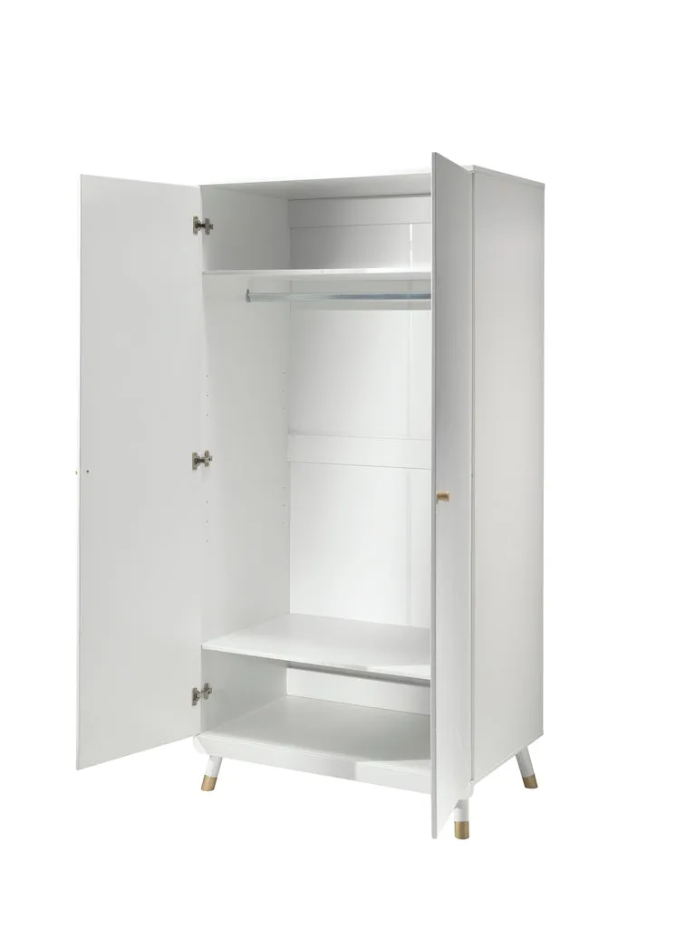 Combinaison Lit Billy Blanc, Armoire & Table de Chevet