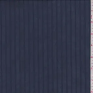 Dark Blue Stripe Chiffon Fabric