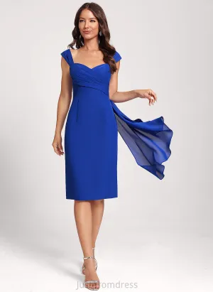 Dress Cocktail Sweetheart Chiffon Sheath/Column Club Dresses Knee-Length Sophie