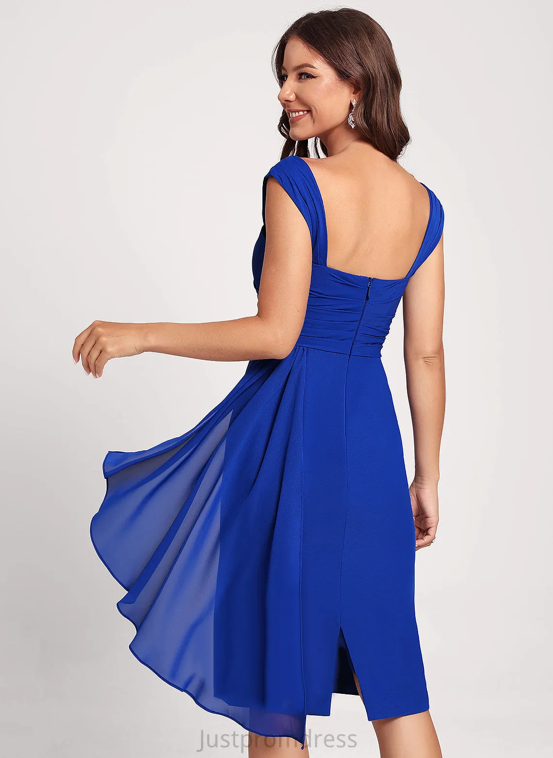 Dress Cocktail Sweetheart Chiffon Sheath/Column Club Dresses Knee-Length Sophie