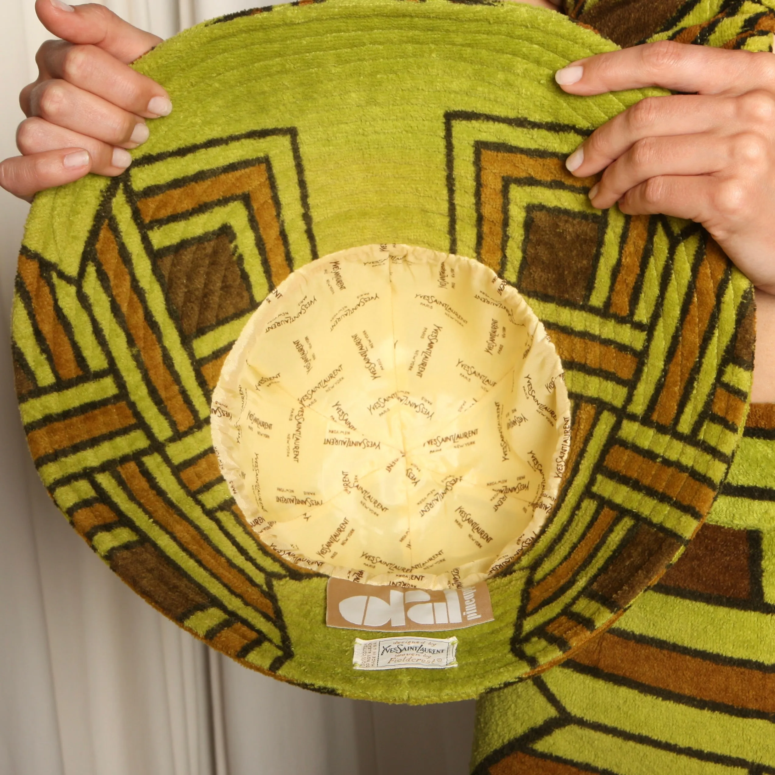 Early 70's YSL Fieldcrest Graphic Three Piece Towel Ensemble