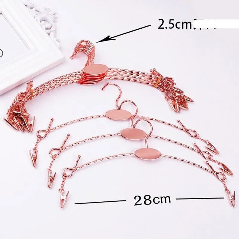 Elegant Gold Alloy Hangers - Chic Organization for Lingerie & Undergarments