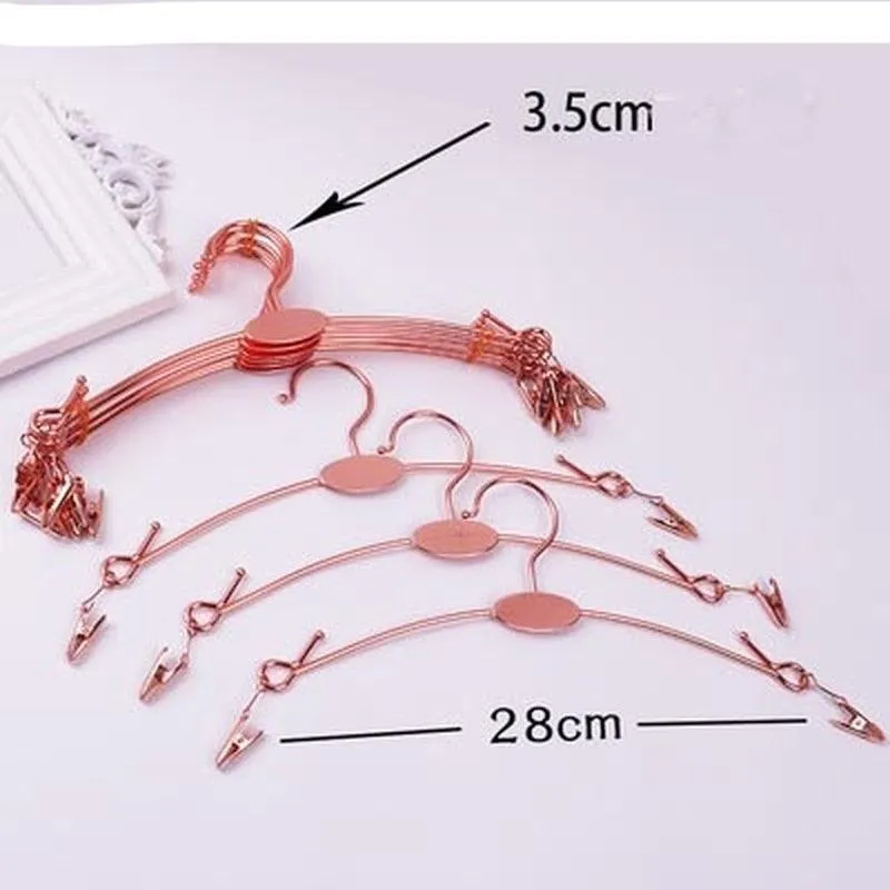 Elegant Gold Alloy Hangers - Chic Organization for Lingerie & Undergarments