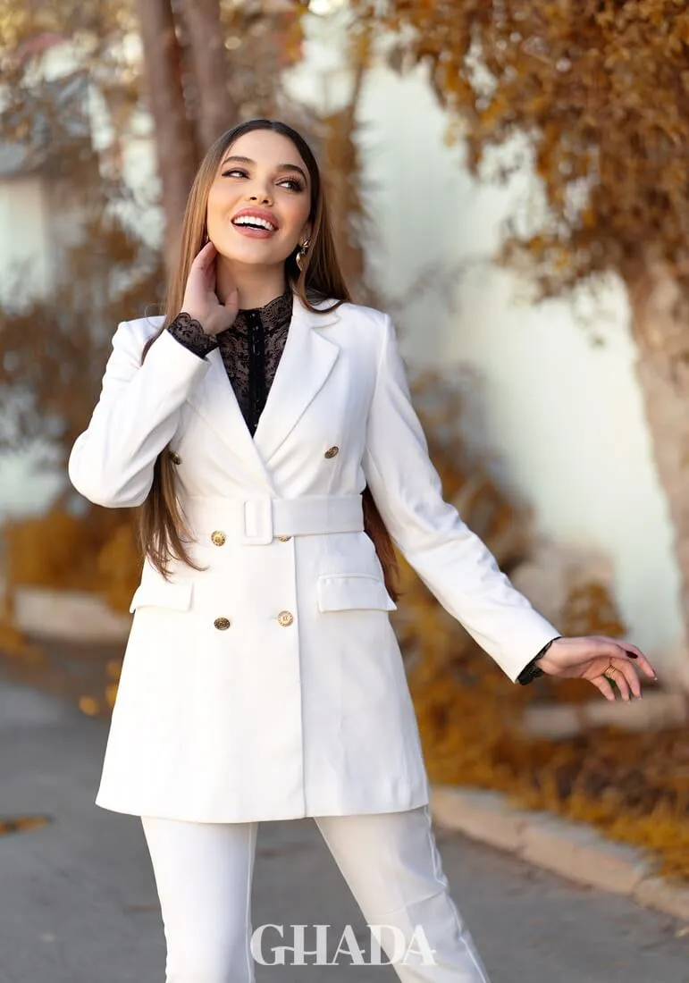 Ensemble blanc - Veste et pantalon