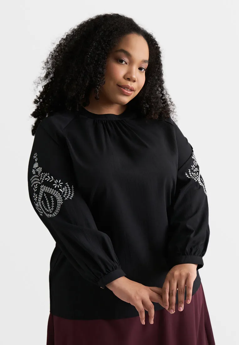 Evelyn Embroidery Sleeve Blouse