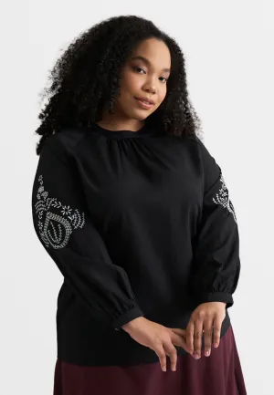 Evelyn Embroidery Sleeve Blouse