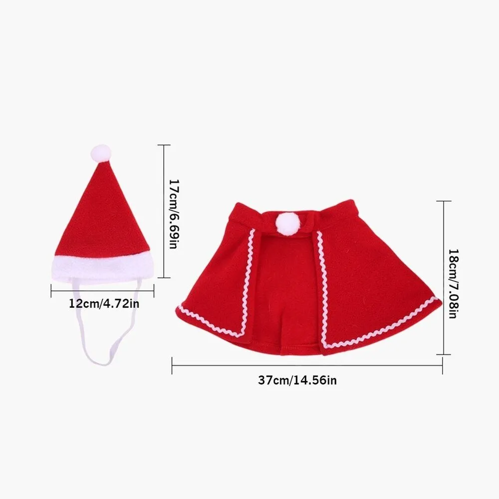 Fashionable Christmas Hat And Cloak Christmas Pet Outfit