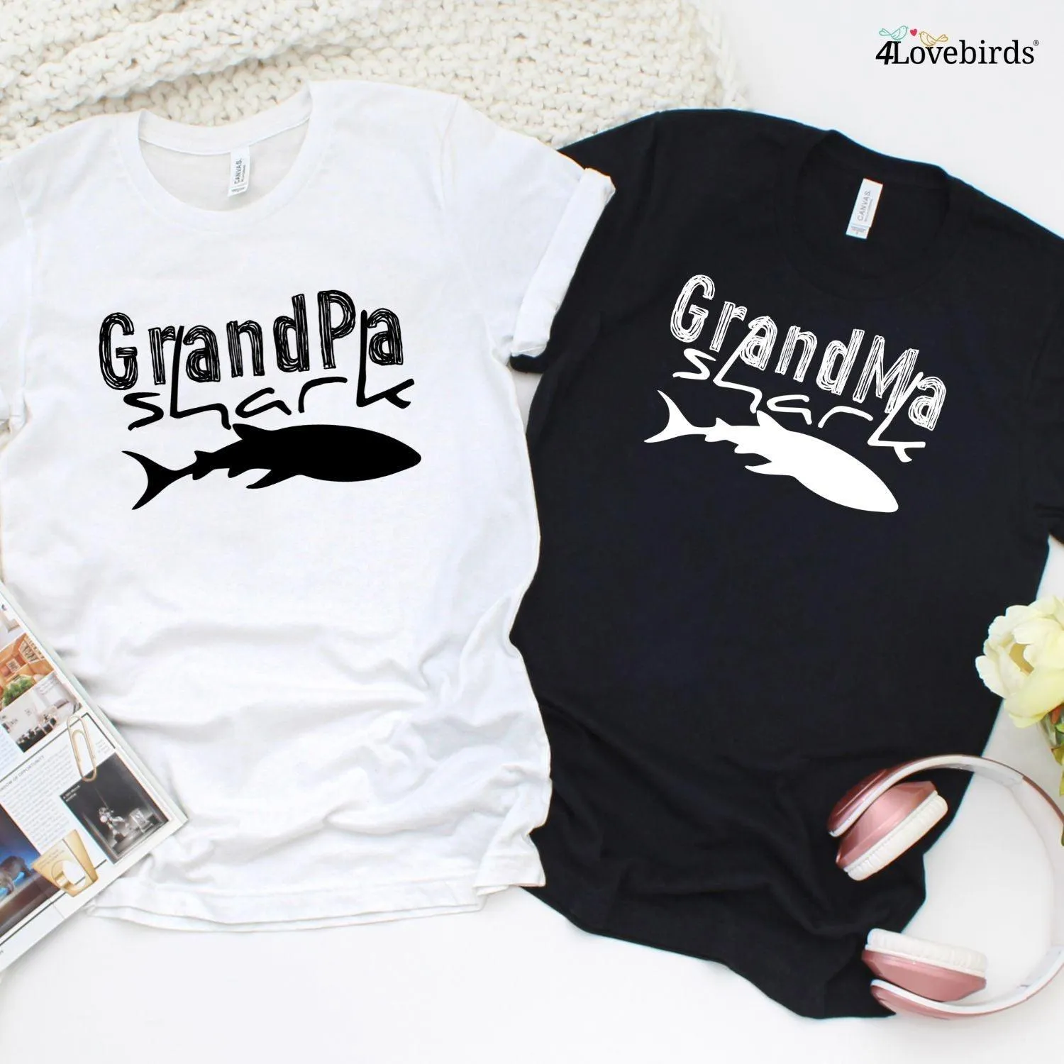 Grandma & Grandpa's Shark Matching Outfits For Grandparents