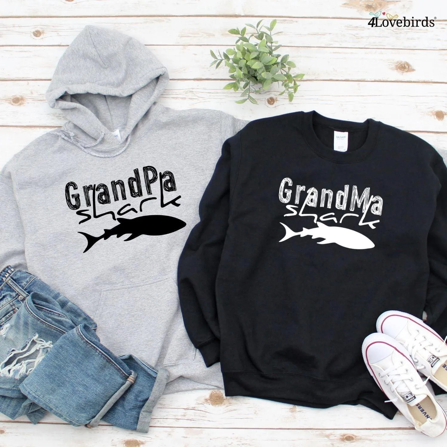 Grandma & Grandpa's Shark Matching Outfits For Grandparents