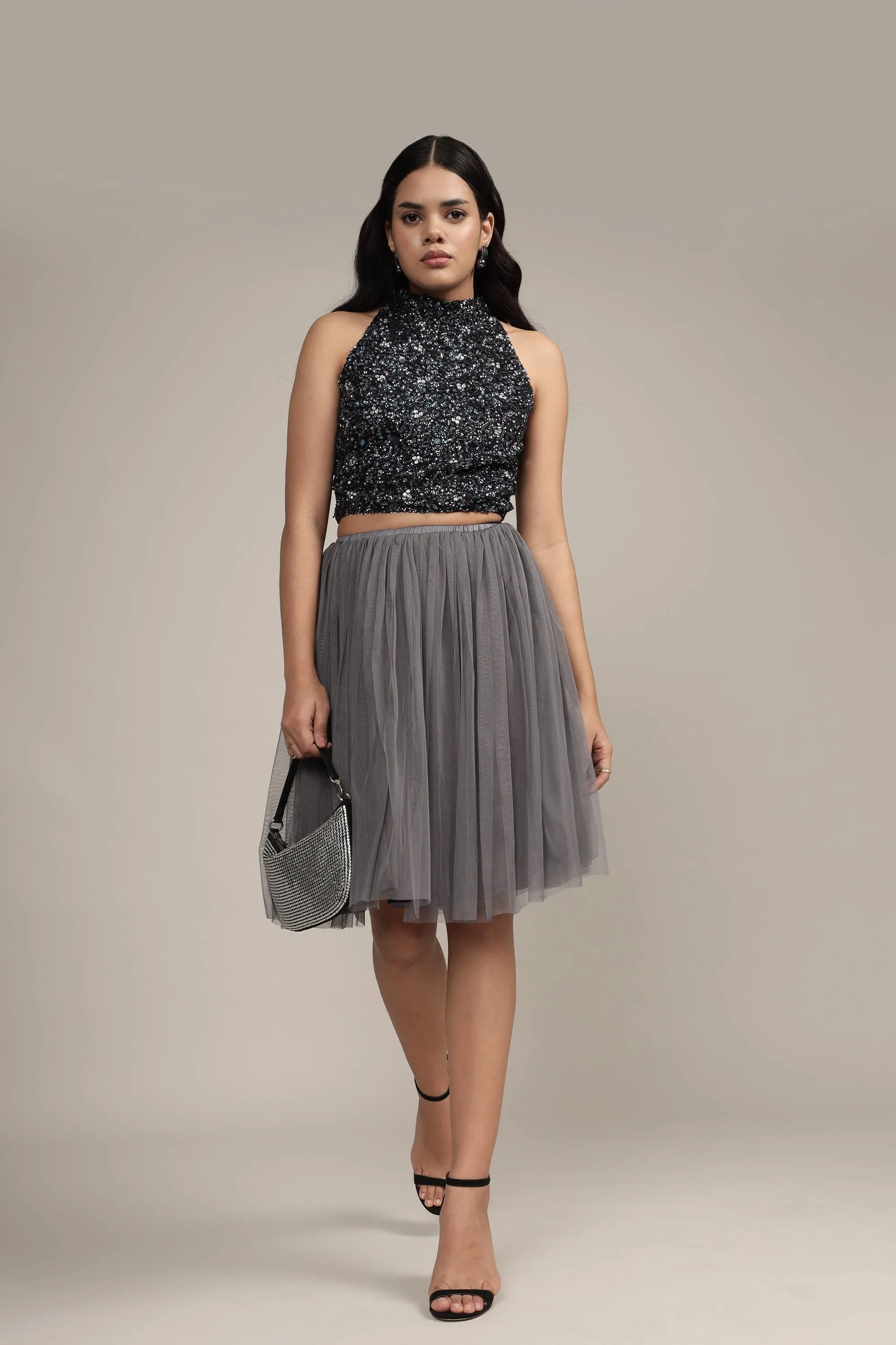 Gui Picasso Black Sequin Top