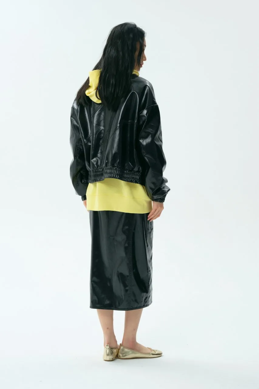 Half-length Leather Skirt