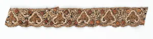 Handcrafted Beaded Heart Trim 1" - 1 Yard