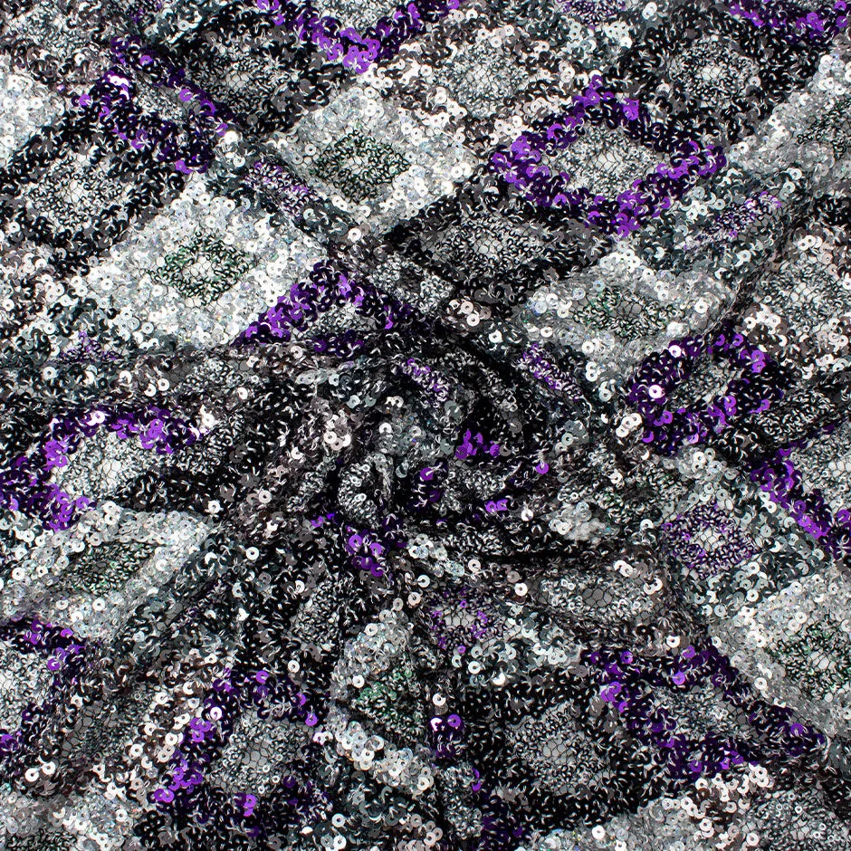 Harlequin Sequinned Embroidered Mesh