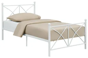 Hart Twin Platform Bed White - Sleek Bedroom Option
