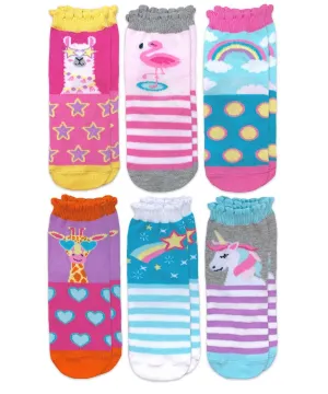Jefferies Socks Unicorn Llama Giraffe Flamingo Pattern Crew Socks