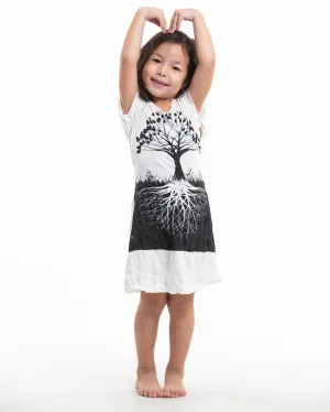 Kids Tree of Life Dress in White