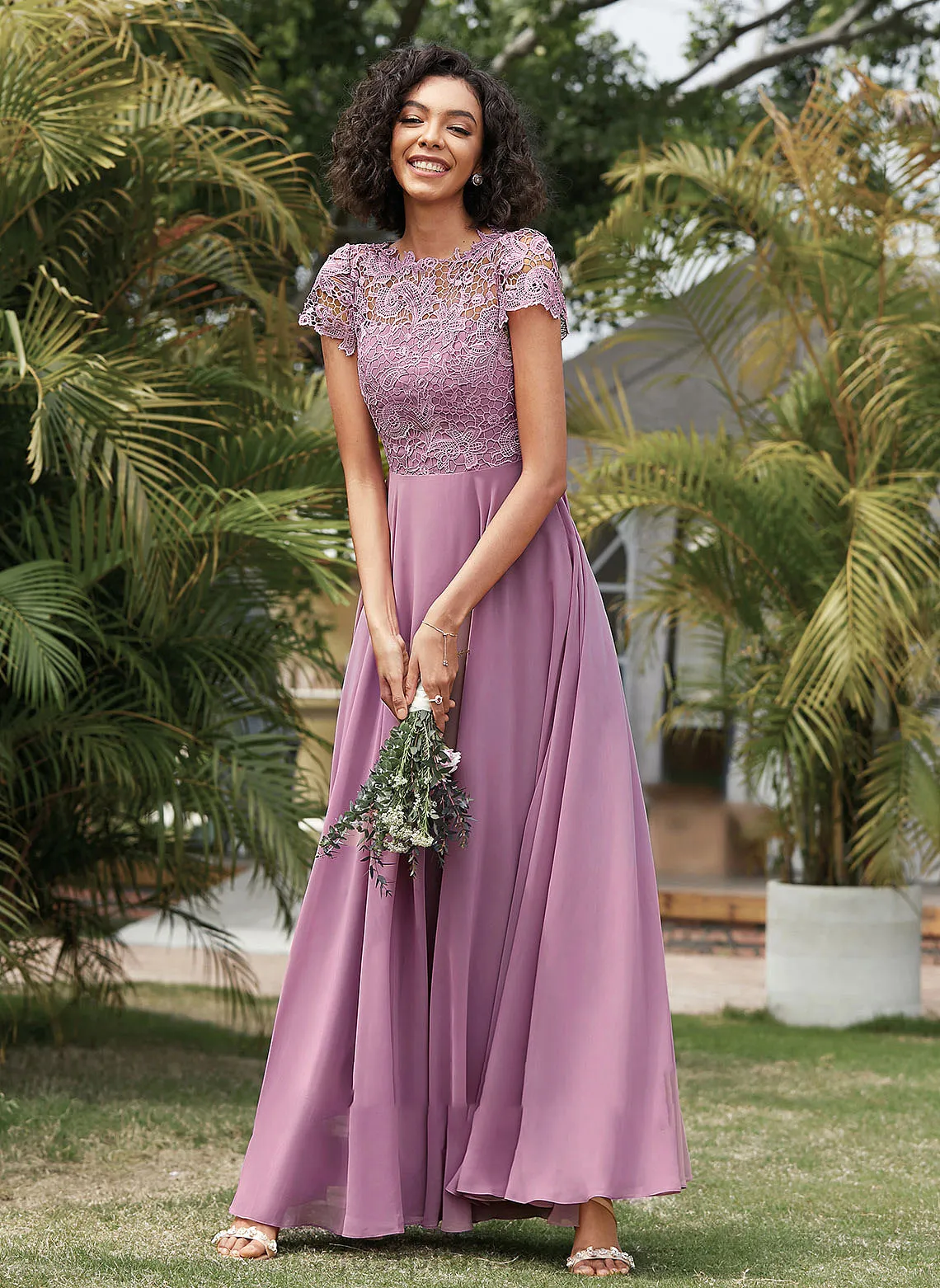 Length Pockets ScoopNeck Neckline Embellishment Floor-Length A-Line Silhouette Fabric Presley A-Line/Princess Scoop Bridesmaid Dresses