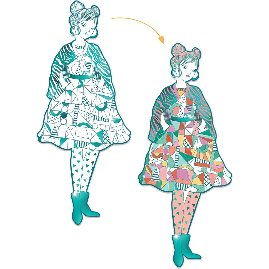 Les Demoiselles Fashion Colouring Paper Dolls Asst