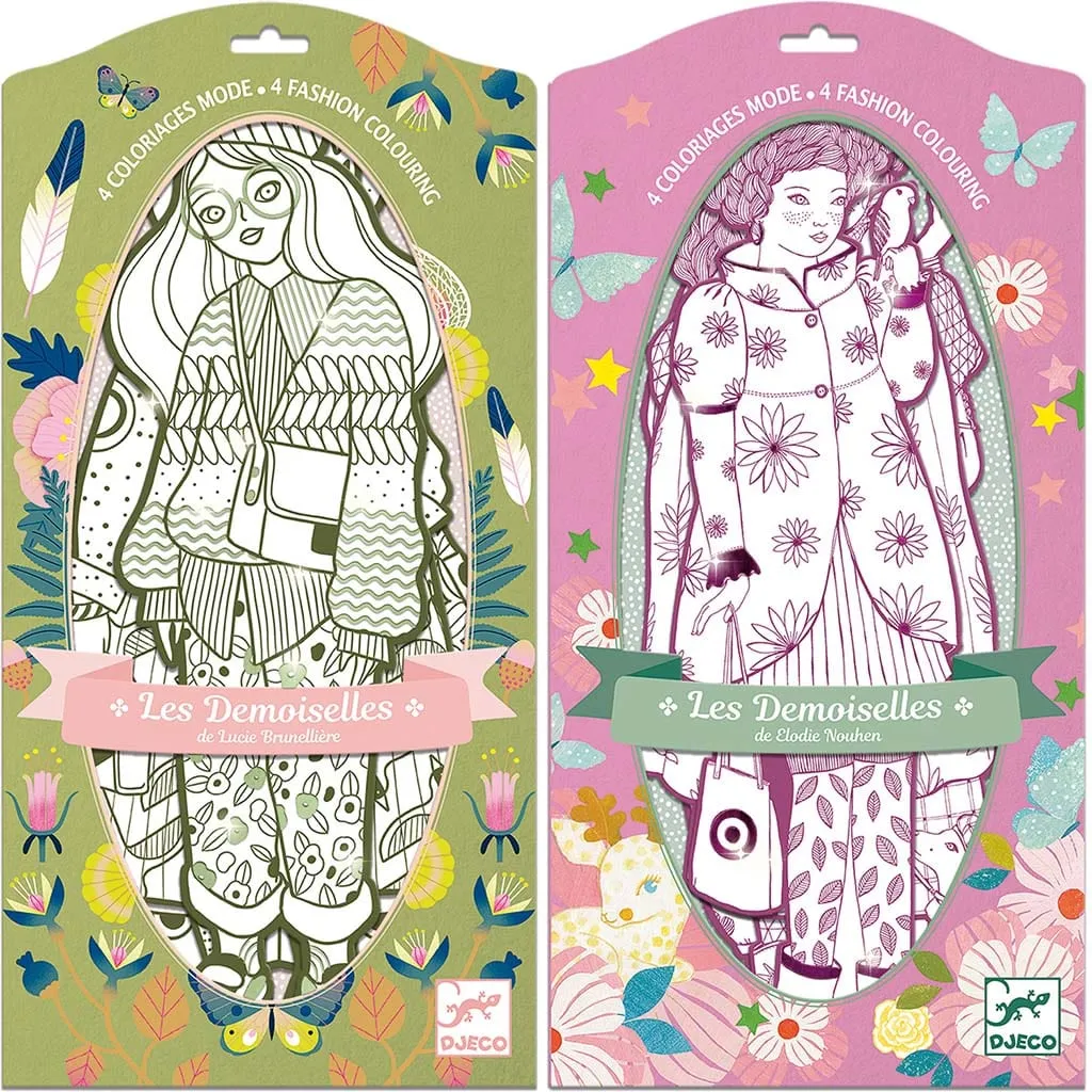 Les Demoiselles Fashion Colouring Paper Dolls Asst