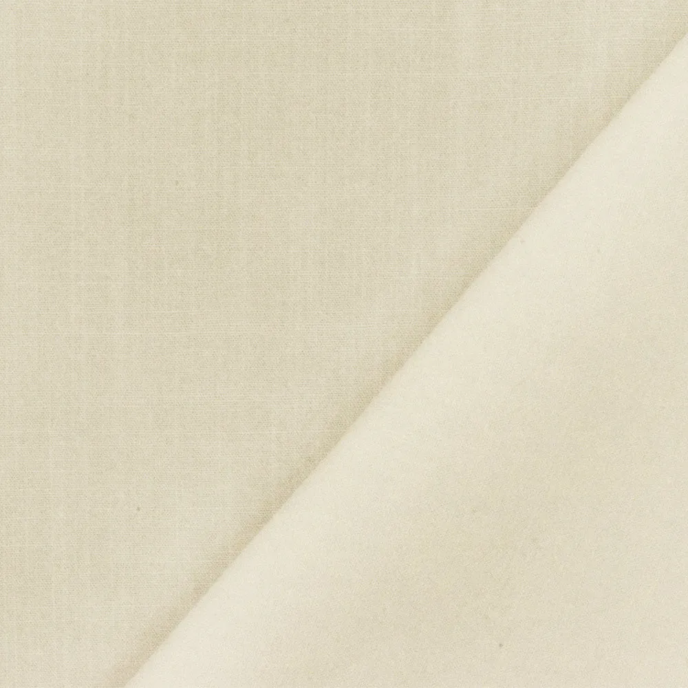 Light Ivory Solid Cotton Cross Hatch Woven Fabric