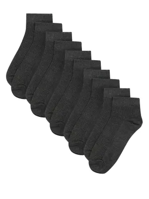 Men Set of 5 Anthra Ankle Length Socks