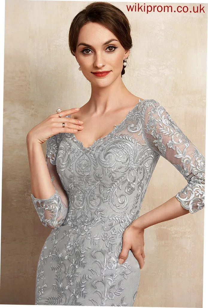 Mother Lace the Sheath/Column Bride of Knee-Length Mother of the Bride Dresses Dress Anya V-neck