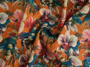 Multicolor Floral Premium Modal Chanderi Silk Fabric