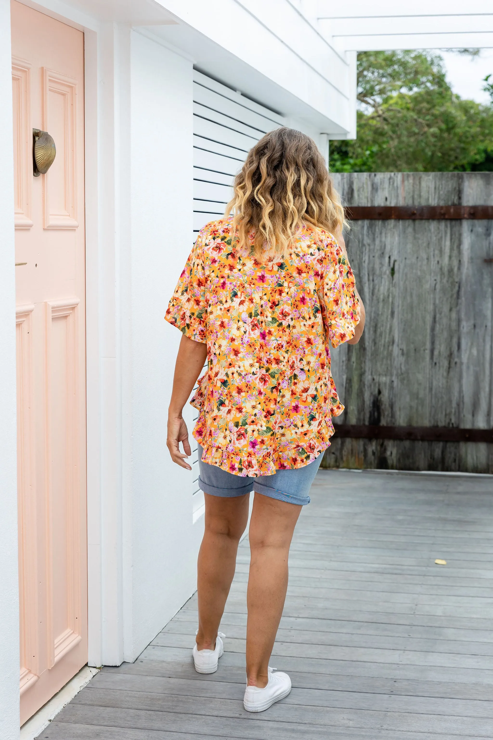 Natalie Top in Sunshine Floral
