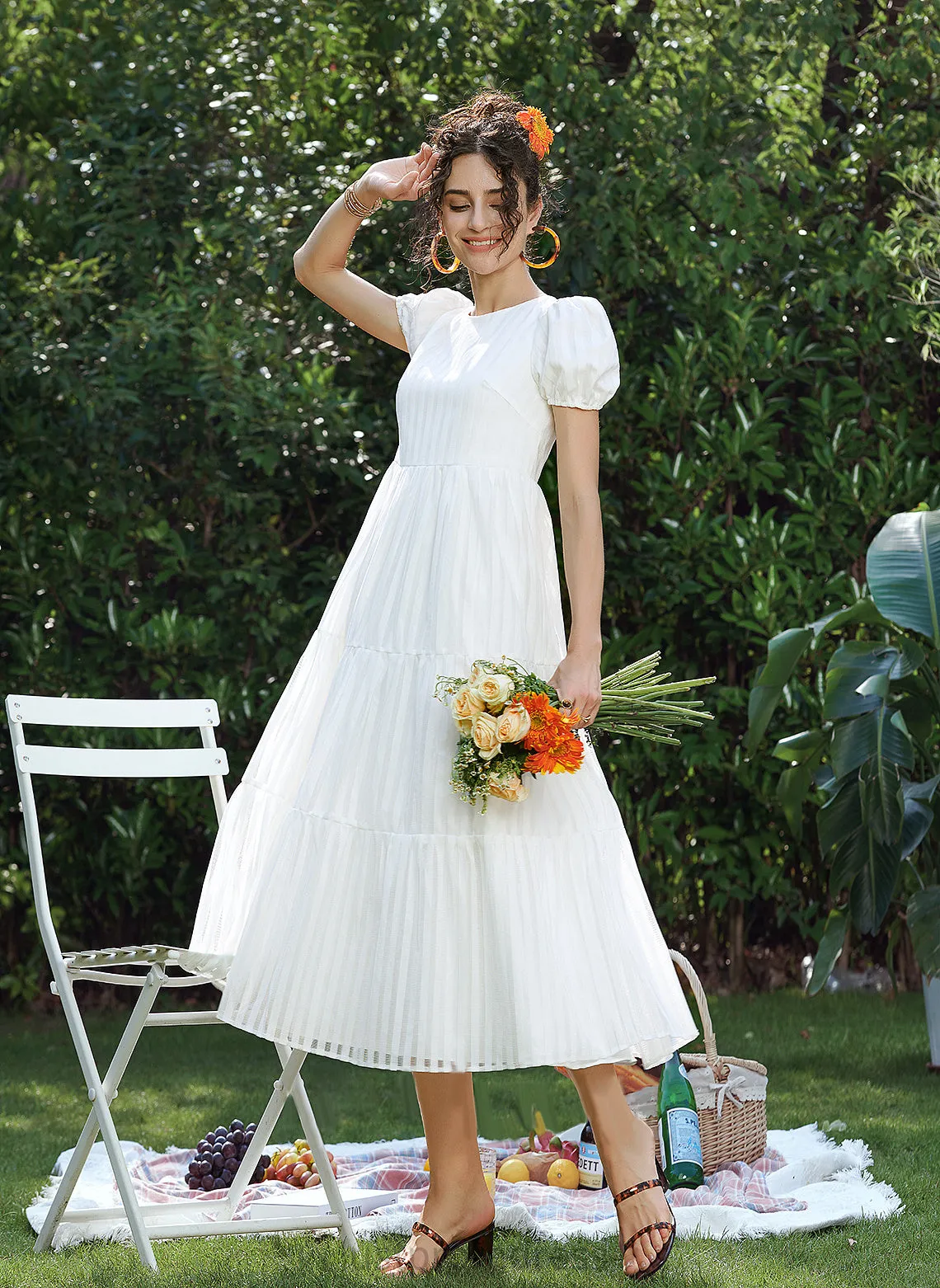 Neck Dresses Joanne Round A-line Formal Dresses