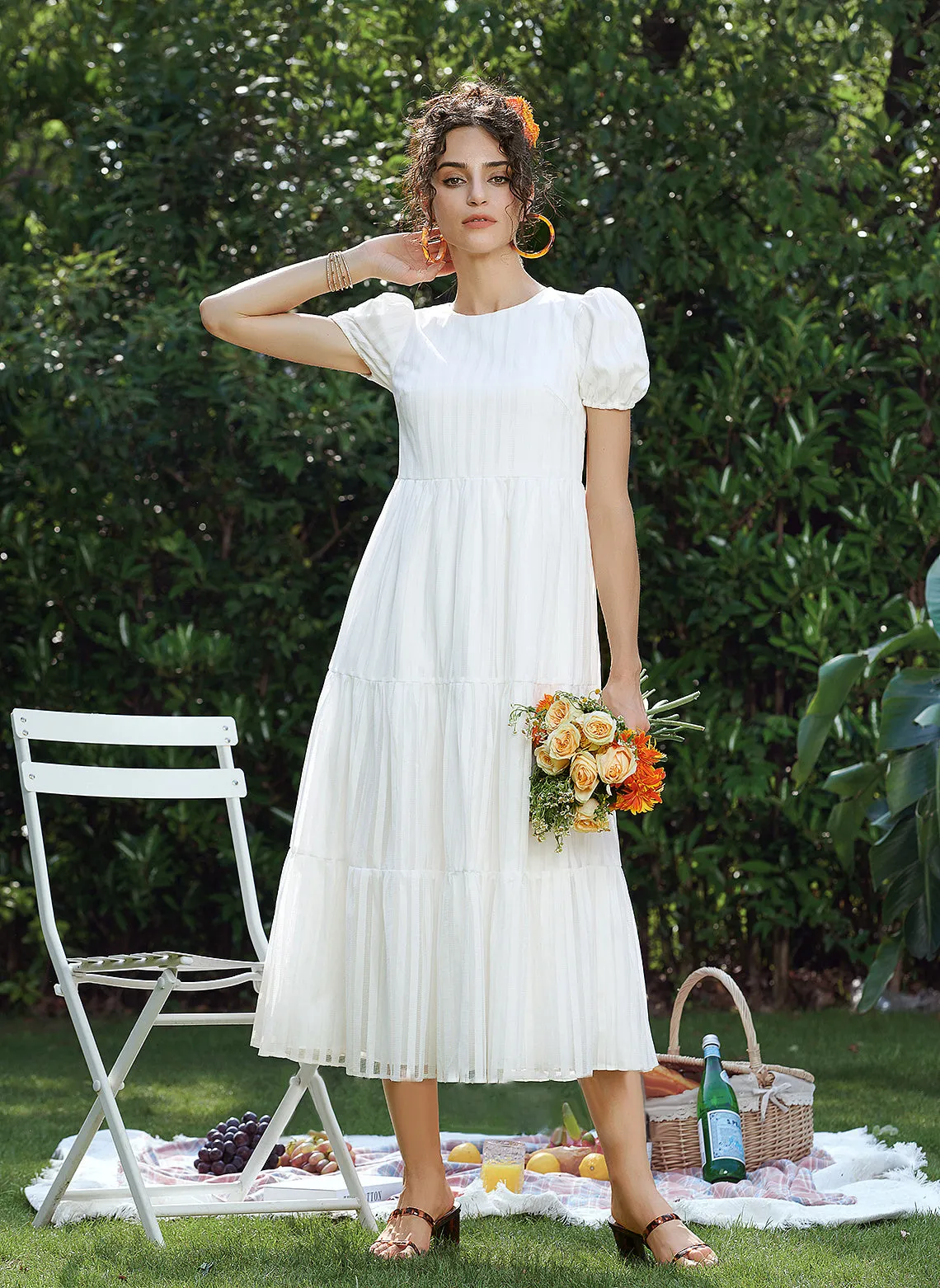 Neck Dresses Joanne Round A-line Formal Dresses