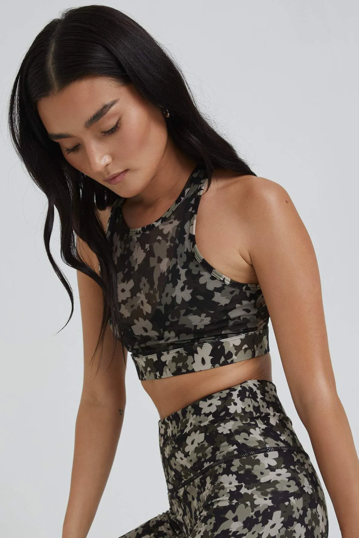 Noa Crossback Bra Botanical Olive