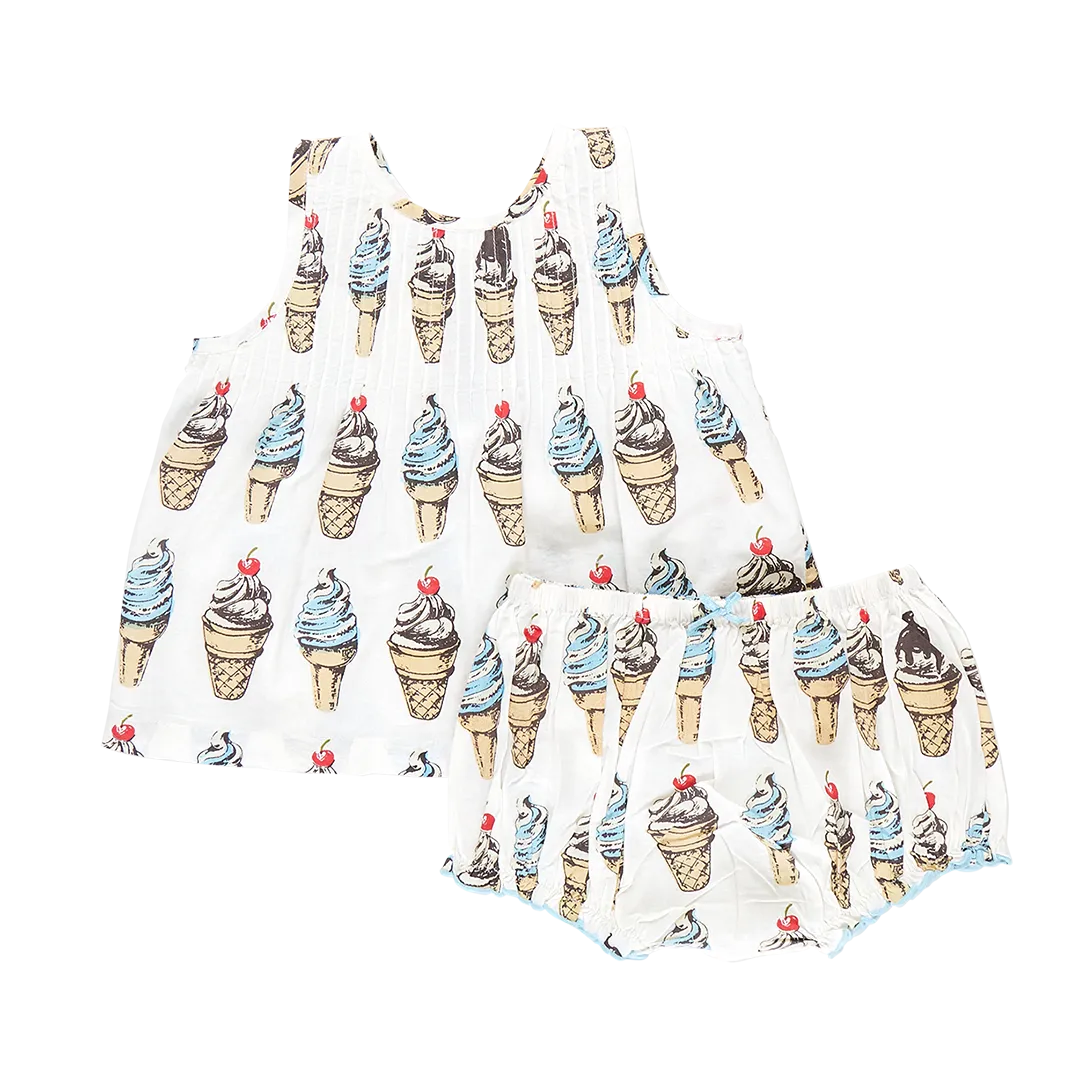 Pink Chicken Baby Girls Jaipur Set - Vintage Soft Serve