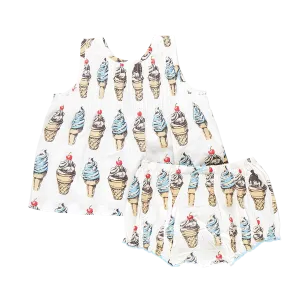 Pink Chicken Baby Girls Jaipur Set - Vintage Soft Serve