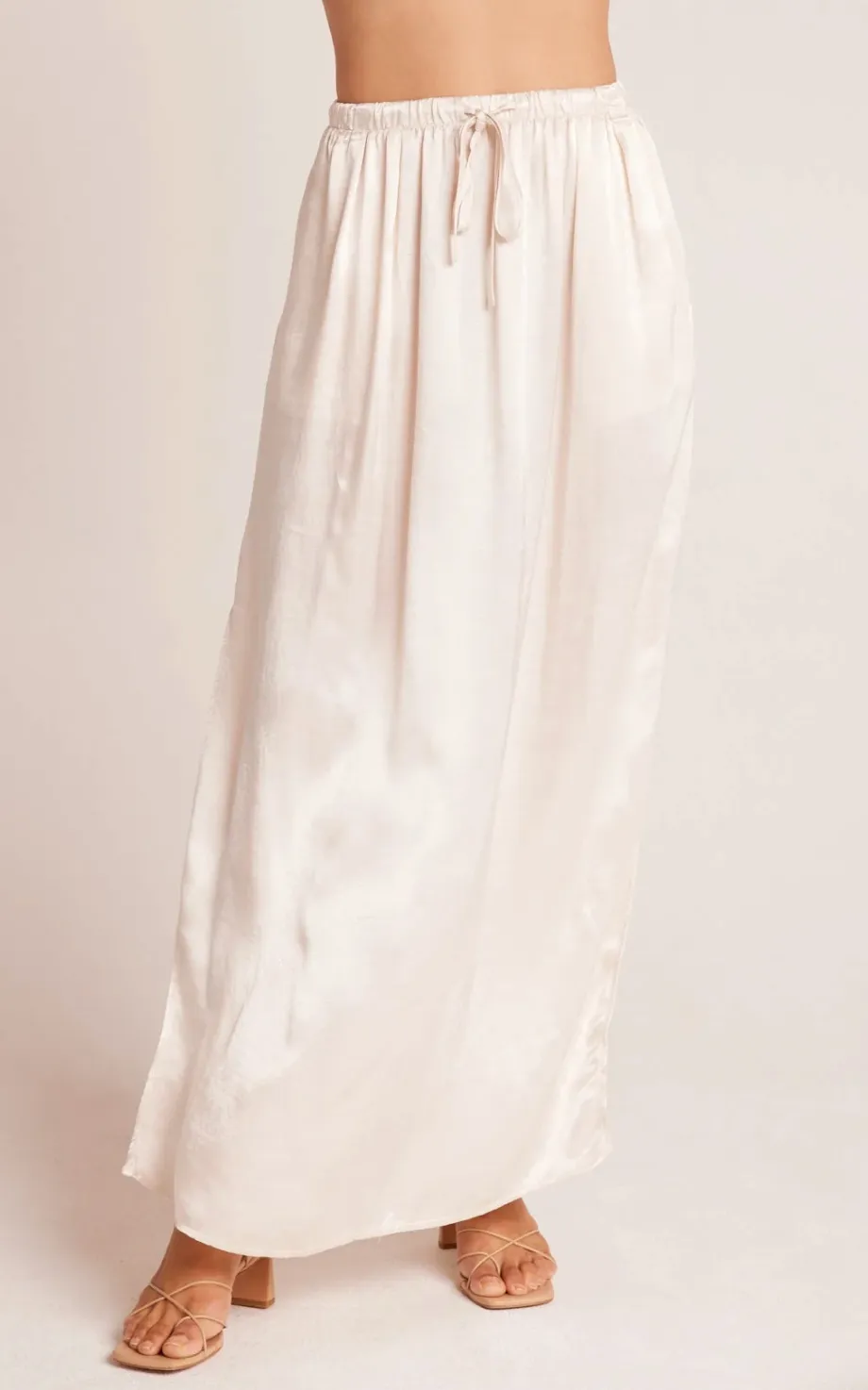 Pleat Front Maxi Skirt