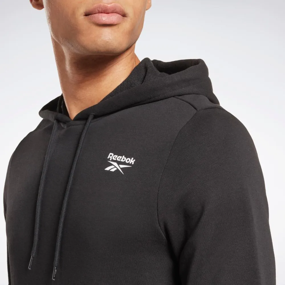 Reebok Apparel Men Reebok Identity French Terry Logo Hoodie BLACK